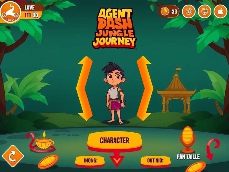 Agent Dash Jungle Journey character selection screen